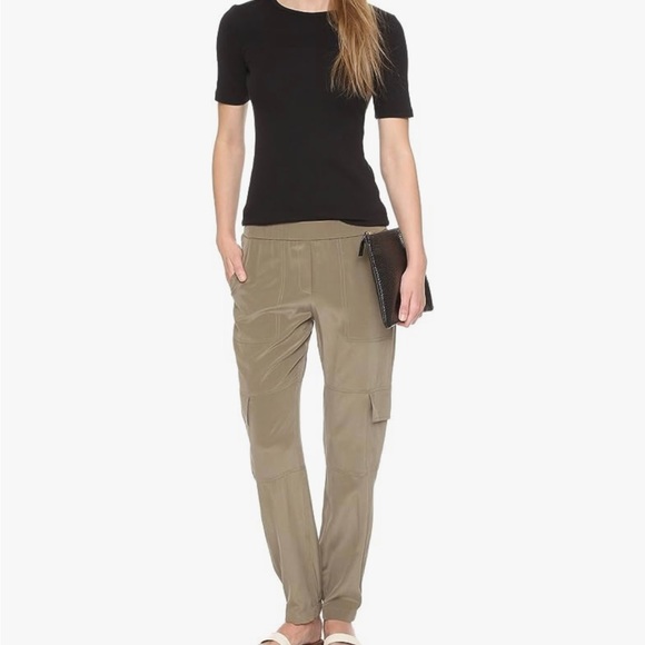 NWT Theory Summer Silk Cargo (Hamtana) Pant in Ross